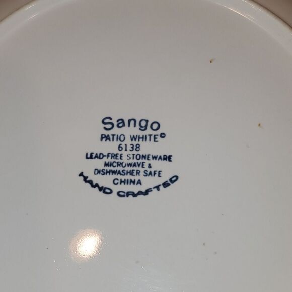 Sango Patio White Stoneware Dinner Plate - Picture 6 of 6
